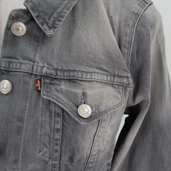 Levi's Women's Gray Denim Jacket Size Medium - Picture 3 of 6